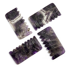 Load image into Gallery viewer, Amethyst Scalp Gua Sha Comb