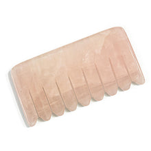 Load image into Gallery viewer, Rose Quartz Scalp Gua Sha Comb