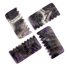 Load image into Gallery viewer, Amethyst Scalp Gua Sha Comb
