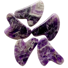 Load image into Gallery viewer, Heart Shape Gua Sha Tool/Stone (Amethyst) - ReDermaVive by People&#39;s Herbs
