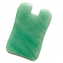 Load image into Gallery viewer, Concave Shape Gua Sha Tool (Green Aventurine Jade) - ReDermaVive by People&#39;s Herbs
